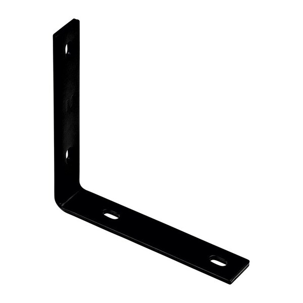 National Hardware 8.25 in. H X 1.5 in. W X 0.25 in. D Black Carbon Steel Inside/Outside Corner Brace N351-467 - main